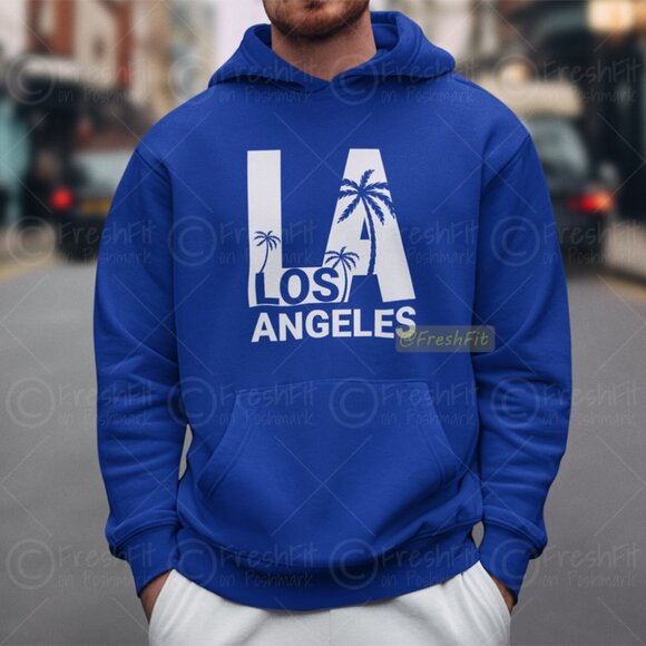 Other - 🆕LA Los Angeles Blue Fleece Pullover Hoodie